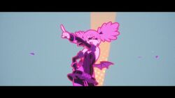 1girl 6+boys ahoge animated boku_no_hero_academia cleavage_cutout clothing_cutout cosplay curvy dancing demon_girl demon_girl_(cosplay) domino_mask eye_mask hand_on_own_hip haneyama_kazuho happy highleg highleg_leotard idol leotard looking_at_viewer mask multiple_boys open_mouth pink_hair pointing red_eyes revealing_clothes ryona shiny_clothes skirt solo superhero_costume tagme teamwork video vigilante_-boku_no_hero_academia:_illegals- wide_hips