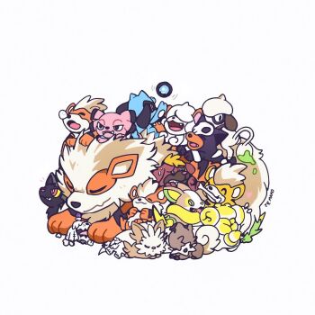 Rule 34 | alternate color, animal, animal focus, arcanine, baby animal, black eyes, bone, closed eyes, dog, electrike, fang, fidough, gen 1 pokemon, gen 2 pokemon, gen 3 pokemon, gen 4 pokemon, gen 5 pokemon, gen 7 pokemon, gen 8 pokemon, greavard, growlithe, highres, hisuian growlithe, houndour, lillipup, lying, mamobot, maschiff, mouth hold, nintendo, no humans, open mouth, pokemon, pokemon (creature), pokemon focus, poochyena, puppy, riolu, rockruff, shiny pokemon, signature, sleeping, smeargle, smile, snubbull, sweat, yamper