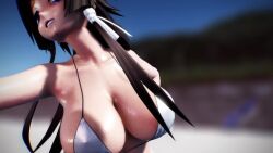 1girl 3d animated audible_music bouncing_breasts breasts dancing large_breasts music muv-luv solo sound tagme takamura_yui video