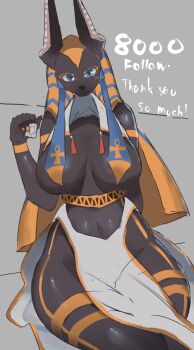 1girl breasts dougaku_(passionpit777) egyptian_mythology furry furry_female highres large_breasts navel tagme wide_hips