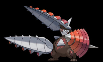 bad_tag claws dot_pupils drill_hand excadrill gen_5_pokemon horns long_claws long_horns mega_excadrill mega_pokemon mole_(animal) nintendo non-web_source official_art pokemon pokemon_(creature) pokemon_focus single_horn v-shaped_eyes