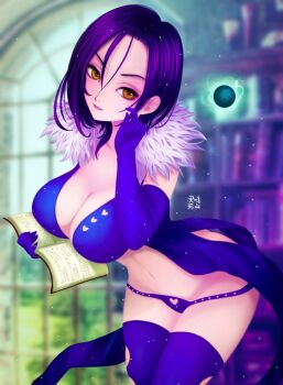 1girl breasts cleavage large_breasts merlin_(nanatsu_no_taizai) nanatsu_no_taizai navel revealing_clothes tagme