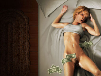 1girl after_rape aftersex bed bed_sheet bedroom bottomless compensated_rape cum female_focus female_pubic_hair flat_chest from_above heather_mason indoors no_panties pillow pubic_hair pussy ranged_weapon rug silent_hill solo third-party_edit
