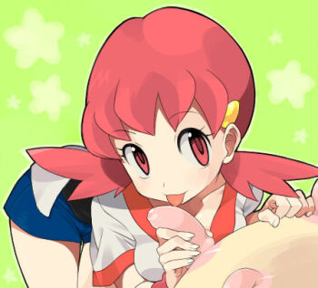 00s 1girl :p agemono bad_id bad_pixiv_id bestiality gen_2_pokemon gym_leader licking lowres miltank nintendo oral pink_eyes pink_hair pokemon pokemon_(creature) pokemon_hgss pokephilia sexually_suggestive shorts tongue tongue_out udder whitney_(pokemon) yuri