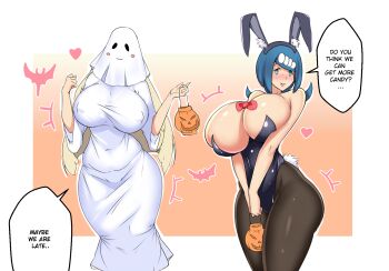 breasts halloween halloween_costume highres lana&#039;s_mother_(pokemon) large_breasts lusamine_(pokemon) mangakay84 mature_female pokemon pokemon_(creature)