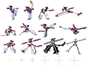 1girl bare_shoulders belt bracelet breasts capcom command_input detached_sleeves drill_hair fingerless_gloves gloves halterneck han_juri jewelry multiple_views pixel_art sideboob spiked_bracelet spikes sprite_sheet street_fighter street_fighter_iv_(series) transparent_background twin_drills