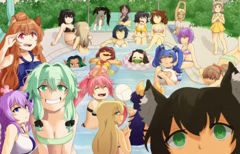 absurdres alicia_melchiott alisa_ilinichina_amiella bikini black_hair black_rock_shooter black_rock_shooter_(character) blazblue blonde_hair blue_angel_(yu-gi-oh!) blue_hair breasts female_byleth_(fire_emblem) cat_girl cleavage crossover dizzy_(guilty_gear) dragon_girl elma_(maidragon) fire_emblem fire_emblem:_three_houses goblin_slayer! god_eater gravity_daze guilty_gear high_elf_archer_(goblin_slayer!) high_school_dxd highres isekai_maou_to_shoukan_shoujo_no_dorei_majutsu jak_and_daxter kamado_nezuko karin keira_(jak_and_daxter) keira_hagai kill_la_kill kimetsu_no_yaiba kitten_(gravity_daze) kobayashi-san_chi_no_maidragon kujikawa_rise maaka_karin matoi_ryuuko medium_breasts milim_nava multiple_crossover neptune_(neptunia) neptune_(series) nia_(xenoblade) nintendo noel_vermillion persona persona_4 pink_hair pool purple_hair purple_heart_(neptunia) raccoon_girl raphtalia rem_galleu rosario+vampire senjou_no_valkyria_(series) shirayuki_mizore sky_bunny small_breasts swimsuit tate_no_yuusha_no_nariagari tensei_shitara_slime_datta_ken xenoblade_chronicles_(series) xenoblade_chronicles_2 xenovia_quarta yu-gi-oh! yu-gi-oh!_vrains zaizen_aoi
