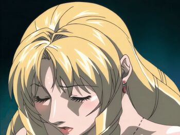 00s 1girl 2005 animated animated_gif bible_black bible_black_new_testament blonde_hair blush earrings fellatio hetero jewelry lipstick long_hair makeup necklace older_female_and_younger_male oral penis shin_bible_black shiraki_rika sweat tagme teacher_and_student tears uncensored