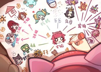 1girl :p ahri_(league_of_legends) amumu anger_vein animal_ears annie_(league_of_legends) aqua_hair beancurd black_hair blonde_hair blush_stickers brown_hair cat_ears chinese_text crayon crying eraser ezreal facial_mark female_focus food fox_ears goggles goggles_on_head hair_over_one_eye hairband headdress heart hecarim horns house katarina_(league_of_legends) kog'maw league_of_legends leblanc_(league_of_legends) leblanc_(legacy) leona_(league_of_legends) mummy o_o poro_(league_of_legends) rainbow rammus red_hair rengar scar scar_across_eye scar_on_face solo sona_(league_of_legends) staff steamed_bun stuffed_animal stuffed_toy sun taric tears teddy_bear teemo tibbers tongue tongue_out traditional_chinese_text translated twintails unicorn vel'koz