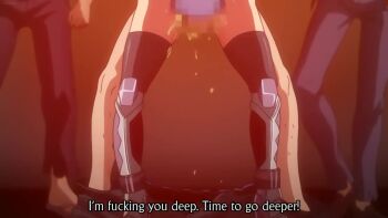 animated ass blue_hair breasts cum cum_in_pussy cum_on_body cum_on_floor cum_on_hair cum_overflow facial large_breasts long_hair rape tagme taimanin_(series) taimanin_murasaki through_wall video yatsu_murasaki