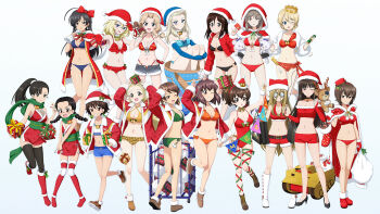 Rule 34 | 6+girls, ahoge, antlers, anzai chika, ass, ball, bare legs, bare shoulders, bell, bikini, black hair, blonde hair, blue bikini, blue eyes, blush, boko (girls und panzer), boots, bow, braid, breasts, brown eyes, brown hair, capelet, choker, christmas, clara (girls und panzer), cleavage, coat, collarbone, crown, darjeeling (girls und panzer), dress, fujimura ayumi, fukuda haru, full body, fur-trimmed boots, fur-trimmed coat, fur-trimmed headwear, fur-trimmed hood, fur-trimmed jacket, fur trim, gift, gingerbread man, girls und panzer, girls und panzer senshadou daisakusen!, glasses, green one-piece swimsuit, groin, haiiro purin, hair bow, hat, hayama ikumi, high heels, highres, hood, horns, isobe noriko, isuzu hana, jacket, jenya davidyuk, kawanishi shinobu, kawasumi ayako, kay (girls und panzer), kikuchi mika, kirimura mari, kitamura eri, kondou taeko, koyama yuzu, legs, long hair, looking at viewer, matryoshka doll, megumi (girls und panzer), multiple girls, nakamura sakura, navel, nekonyaa (girls und panzer), nishi kinuyo, nishizumi maho, nishizumi shiho, o-ring, o-ring bikini, official art, one-piece swimsuit, one eye closed, opaque glasses, open mouth, orange one-piece swimsuit, oshida (girls und panzer), ozaki mami, ozora naomi, panzercrab, ponytail, red bikini, red one-piece swimsuit, reindeer antlers, ribbon, sack, santa bikini, santa costume, santa hat, sasaki akebi, seto asami, shimada chiyo, short dress, short hair, short shorts, shorts, side-tie bikini bottom, sitting, smile, swimsuit, takahashi mikako, tanaka rie, thighhighs, thighs, third-party edit, touma yumi, twin braids, voice actor connection, volleyball (object), yukino satsuki
