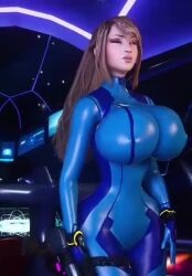 1girl 3d animated ass ass_focus ass_shake blonde_hair blue_bodysuit bodysuit bouncing_ass bouncing_breasts breasts covered_erect_nipples curvy dancer dancing grabbing_own_breast gun huge_ass huge_breasts metroid music nintendo nipples ponytail samus_aran solo sound vaako vaako-7 video virt-a-mate weapon wide_hips zero_suit