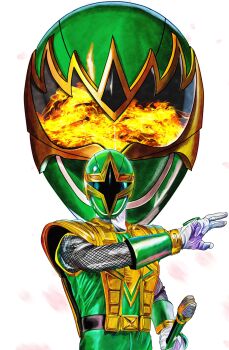 1boy 4ze_meteor absurdres bodysuit commentary_request green_bodysuit green_helmet helmet highres holding holding_sword holding_weapon male_focus ninpuu_sentai_hurricanger shurikenger_(ninpuu_sentai_hurricanger) simple_background solo super_sentai sword tokusatsu weapon white_background