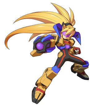absurdres aiming aiming_at_viewer alternate_costume arm_cannon armor armored_boots armored_gloves assault_visor biometal blonde_hair body_armor bodystocking boots breasts chest_jewel ciel_(mega_man) elbow_gloves full_body gauntlets gloves helio_breaker helmet highres horns knee_armor knee_boots light_frown long_bangs long_hair mechanical_horns mega_man_(series) mega_man_zero_(series) mega_man_zx non-web_source ponytail shoulder_armor small_breasts solo thighs tomycase transparent_background weapon