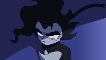 1960s_(style) 1boy angry animated animated_gif black_hair body_fur deformed faux_retro_artstyle frown furry furry_male gokiro highres male_focus oldschool original retro_artstyle roachgore solo teeth thick_eyebrows