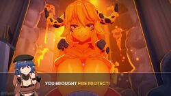 1boy 2024 2girls 3d aluryva animated anna_anon audible_speech blue_hair bouncing_breasts breasts cleavage colored_skin cum cum_on_self ejaculation english_audio english_text grabbing_another&#039;s_breast grin groping hair_between_eyes hand_on_another&#039;s_face hands_on_own_chest handsfree_paizuri heavy_breathing hetero highres horns huge_breasts knight koikatsu_(medium) large_breasts lava long_tongue looking_at_viewer merurava moaning monster_girl multiple_girls narration naughty_face orange_eyes orange_hair orange_skin original paizuri penis pov pumping red_eyes rolling_eyes rubyredva saliva saliva_trail sharp_teeth slime_girl smile smug sound steam subtitled sword tagme teeth tongue tongue_out twintails video voice_actor watching weapon zorak_the_evil