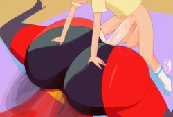 1boy 1girl animated ass ass_grab bodysuit cheating_(relationship) doggystyle elastigirl hetero hexamous huge_ass huge_testicles penis rough_sex sex sex_from_behind testicles torn_clothes video