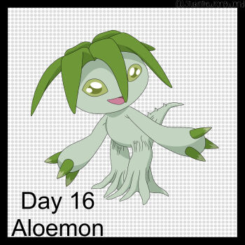 Rule 34 | alraumon, claws, digimon, digimon (creature), happy, highres, oridigi, original, palmon, smile, solo, tail