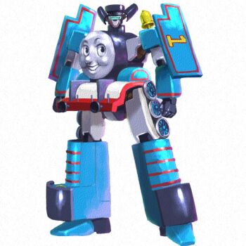 1980s_(style) bell boma crossover ginga_shippuu_sasuraiger j9_series locomotive mecha mecha_focus mechanization no_humans oldschool parody retro_artstyle robot sasuraiger_(mecha) science_fiction steam_locomotive thomas_the_tank_engine thomas_the_tank_engine_(series) train transformers what