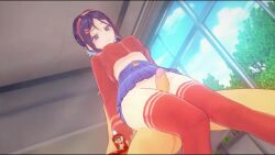 1boy 1girl 3d animated artist_request breasts cum ejaculation erection grinding hair_ornament highres legs long_hair masturbation miniskirt nude orgasm penis pussy sex skirt sound tagme thigh_sex uncensored video