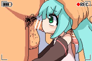 animated animated_gif chibi_miku fellatio hatsune_miku irrumatio loli oral pedo pedophile petite_miku size_difference　deepthroat ugoira