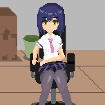 1girl after_rape after_vaginal aftersex animated animated_gif blue_hair box chair clothing_aside cum cum_in_pussy cum_on_body cum_on_clothes cunnilingus disembodied_hand disembodied_penis disembodied_tongue facial grabbing_another&#039;s_breast grey_pantyhose groping imminent_penetration imminent_rape imminent_vaginal legs_together lowres necktie nijisanji oral panties panties_aside pantyhose penis pixel_art poking pussy rape sex shizuka_rin sitting sleep_molestation sleeping solo_focus spread_legs testest trash_can underwear vaginal virtual_youtuber