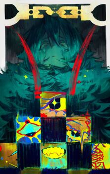 1girl absurdres border commentary eyelashes hair_between_eyes highres linween long_hair original solo star_(symbol) star_in_eye symbol-only_commentary symbol_in_eye teeth white_border