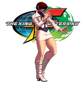 1girl boots breasts dress female_focus jacket large_breasts long_hair long_sleeves pale_skin ponytail red_hair shermie_(kof) skirt smile standing the_king_of_fighters thick_thighs thighs twintails