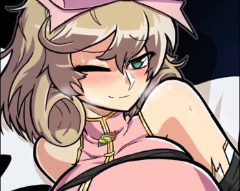 1girl 3boys animated bdsm blush bondage bound breasts brown_hair bukkake crop_top cum dark-skinned_male dark_skin gigantic_breasts green_eyes hair_ribbon haruka_(senran_kagura) huge_breasts large_areolae multiple_boys nipples paizuri penis ribbon senran_kagura sound tagme thong underboob video vkid