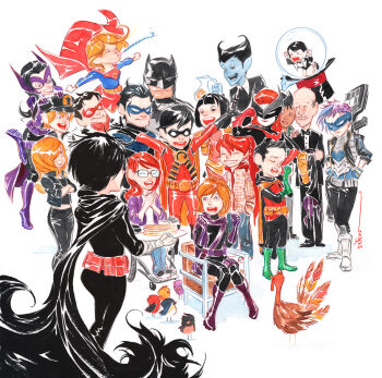 6+boys abuse alfred_pennyworth barbara_gordon batgirl batman batman_(series) batwoman bird black_bat black_canary black_hair blonde_hair blue_skin bluebird boots brothers bruce_wayne butler cape cassandra_cain colin_wilkes colored_skin damian_wayne dark_skin dc_comics dick_grayson domino_mask dustin_nguyen eye_mask family father_and_son food gauntlets glasses harper_row highres huntress_(dc) jason_todd katana_(dc) kate_kane klarion kryptonian lady_blackhawk mask multiple_boys multiple_girls nightwing oracle oracle_(dc) orange_hair purple_hair red_hood_(dc) red_robin robin_(dc) siblings sitting spoiler_(dc) stephanie_brown supergirl superman_(series) syrup tamara_fox tim_drake turkey_(bird) waffle wheelchair zatanna_zatara