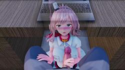 1boy 2girls 3d animated breasts censored computer cum cum_in_mouth desk erection fellatio handjob huge_breasts kantai_collection kaotaro12 laptop multiple_girls office office_lady oral penis pov saratoga_(kancolle) sound stealth_sex takao_(kancolle) under_table video video