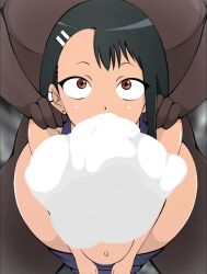 1boy 1girl anal animated ass black_hair bouncing_ass breasts brown_eyes cum cum_in_ass cum_overflow curvy dark-skinned_male dark_skin gym gym_shirt gym_uniform hands_on_another&#039;s_shoulders hetero highres huge_ass huge_penis ijiranaide_nagatoro-san interracial large_penis medium_breasts nagatoro_hayase naughty_face penis sex shirt standing standing_sex stomach_bulge tagme testicles thick_thighs thighs video vomiting_cum wide_hips zonen404