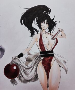 1girl breasts fatal_fury large_breasts long_hair shiranui_mai