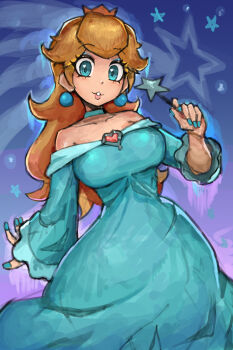 Rule 34 | alternate costume, breasts, large breasts, mario (series), princess peach, rosalina, rosalina (cosplay), saiykik, super mario galaxy