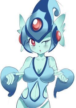 Rule 34 | digimon, digimon (creature), fins, frog girl, head fins, helmet, monster girl, pabsmikan, ranamon
