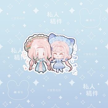 2girls ^_^ aying99792 blue_background blue_dress blue_hat blue_shoes blunt_bangs blush_stickers bouquet bow braid brown_eyes brown_hat candy chibi chinese_commentary closed_eyes closed_mouth commentary_request dress dual_persona flower food frilled_dress frilled_gloves frilled_hat frilled_sleeves frilled_socks frilled_wrist_cuffs frills gloves hair_flower hair_intakes hair_ornament hat hat_bow heads_together holding holding_bouquet holding_hands infinity_nikki kneehighs large_bow layered_dress leaf long_dress long_hair low_twintails medium_dress mob_cap multiple_girls nikki_(nikki) nikki_(series) orange_flower orange_rose outline petals pink_dress pink_flower pink_hair pink_rose pleated_dress pocket puffy_short_sleeves puffy_sleeves purple_bow purple_shoes purple_wrist_cuffs rose sample_watermark shoes short_sleeves simple_background smile socks solid_oval_eyes sparkle striped_bow too_many_watermarks twin_braids twintails verdant_melodies_(infinity_nikki) very_long_hair watermark watermark_grid wavy_hair whispers_of_bliss_(infinity_nikki) white_dress white_gloves white_outline white_sleeves white_socks wrist_cuffs yellow_flower yellow_rose