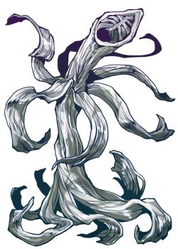 1other alien call_of_cthulhu commentary_request cthulhu_mythos monster no_humans open_mouth plant_monster simple_background solo tmtkai white_background xiclotlan