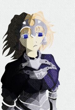 absurdres armor armored_dress blonde_hair blue_eyes chain dress fate/grand_order fate_(series) highres jeanne_d&#039;arc_(fate) jeanne_d&#039;arc_(ruler)_(fate) jeanne_d&#039;arc_alter_(fate) non-web_source plate_armor