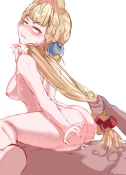 1boy 1girl 2025 absurdres ahegao alice_thymefield animal_ears asphyxiation ass blonde_hair blush breasts cum grabbing_another's_hair grabbing_another's_twintails hetero highres holding_another's_hair jaaaaambunsfw low_twintails medium_breasts rabbit_ears rabbit_girl rough_sex sketch strangling_with_hair sweat sweatdrop thighs twintails white_background zenless_zone_zero