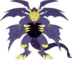 Rule 34 | claws, digimon, digimon (creature), dragon, lucemon satan mode, mask, solo, tail, wings