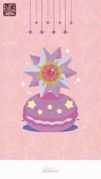 Rule 34 | colored skin, food, gem, gen 1 pokemon, highres, macaron, meme (sleepsheep), nintendo, no eyes, no humans, pokemon, pokemon (creature), pokemon focus, purple skin, red gemstone, solo, standing, starfish, starmie