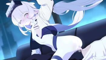 1boy 1girl animated blinking blue_archive blush bodysuit censored girl_on_top hair_tubes halo head-mounted_display hetero himari_(armed)_(blue_archive) himari_(blue_archive) impossible_bodysuit impossible_clothes jacket loli long_hair long_pointy_ears moaning mole mole_under_eye mosaic_censoring multicolored_halo nyudachl official_alternate_costume ono_2608 penis pointy_ears purple_eyes rancidronin reverse_cowgirl_position ribs sex sex_from_behind skin_tight smile solo_focus sound stomach_bulge straddling tagme torn_bodysuit torn_clothes two-tone_halo vaginal video white_bodysuit white_hair white_halo