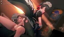 1boy 1girl 3d animated artist_name ass black_hair black_pantyhose censored clothed_sex cum cum_in_pussy doridoriko ejaculation ellen_joe fins fish_tail from_behind girl_on_top grey_hair hetero indoors kiss koikatsu_(medium) looking_back maid maid_headdress misuzugon moaning mosaic_censoring multicolored_hair multiple_views open_mouth opennsfwsp orange_eyes pantyhose penis pussy red_hair sex shark_girl shark_tail sitting sound straddling tagme tail testicles torn_clothes torn_pantyhose two-tone_hair upright_straddle vaginal video window_blinds wise_(zenless_zone_zero) zenless_zone_zero