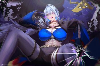 1girl abs absurdres breasts erasorpepero galbrena_(wuthering_waves) highres large_breasts looking_at_viewer navel shorts tagme wuthering_waves