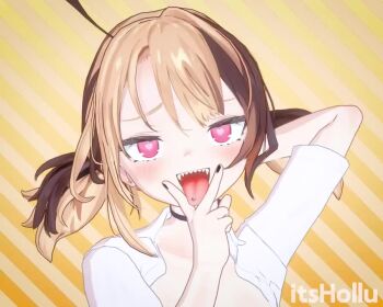 3d animated cunnilingus_gesture gigi_murin hololive hololive_english itshollu sharp_teeth tagme teeth tongue tongue_out video virtual_youtuber