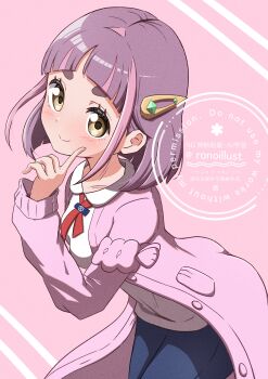 1girl absurdres arched_bangs highres lacey_(pokemon) nintendo pink_hair pokemon pokemon_sv rono_(lethys)