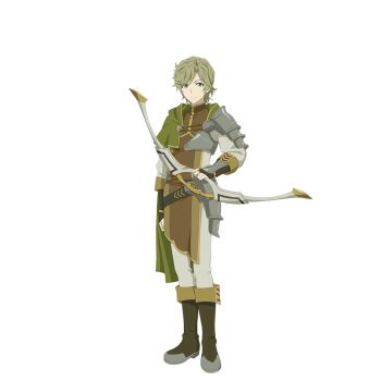 1boy armor armored_boots armored_gloves artist_request blonde_hair boots bow_(weapon) brown_boots brown_gloves brown_tunic cape check_clothing closed_mouth clothing_request collared_tunic elbow_gloves fingerless_gloves forehead full_body game_cg gloves green_cape green_eyes hand_up high_collar holding holding_bow_(weapon) holding_weapon kawasumi_itsuki knee_boots legendary_bow_(small_bow)_(tate_no_yuusha_no_nariagari) legendary_bow_(tate_no_yuusha_no_nariagari) light_smile long_sleeves looking_at_viewer male_focus messy_hair muneate official_art pants parted_bangs pauldrons shirt short_hair shoulder_armor sidelocks simple_background single_pauldron sleeveless_tunic solo standing tachi-e tate_no_yuusha_no_nariagari tate_no_yuusha_no_nariagari_rerise transparent_background tunic turtleneck_tunic v-shaped_eyebrows weapon white_pants white_shirt