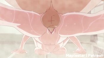 1boy 1girl against_glass animated artist_name ass black_hair blonde_hair blue_eyes blush breast_press breasts breasts_on_glass completely_nude cum cum_in_pussy grabbing_from_behind highres large_breasts long_hair maplestar moaning multiple_views nipples nude patreon_username red_eyes sex sex_from_behind short_hair shower_(place) sidelocks sound spy_x_family twilight_(spy_x_family) uncensored vaginal video wet yor_briar