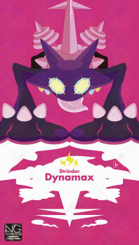 character_name cloud dynamax gen_8_pokemon gigantamax gigantamax_toxtricity glowing glowing_eyes highres lightning_bolt_symbol meme_(sleepsheep) nintendo pokemon pokemon_(creature) pokemon_focus solo tongue tongue_out toxtricity