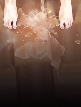 alicecrazy blonde_hair blush feet female_ejaculation foot_focus in_the_season_when_sunflowers_whisper reflection tagme toes